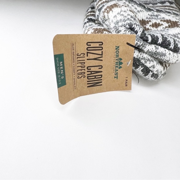 NORTHEAST Men’s Cozy Cabin Aloe infused Slippers NWT New - Picture 3 of 6